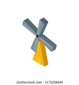 Wind rose isometric left top view 3D icon
