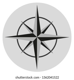 wind rose on a gray background