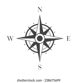 Wind Rose on White Background