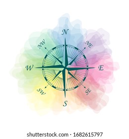 284 Watercolor compass rose Images, Stock Photos & Vectors | Shutterstock