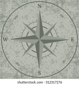 Wind rose. retro compass