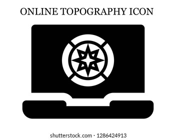 Wind rose search icon. Editable Wind rose search icon for web or mobile.