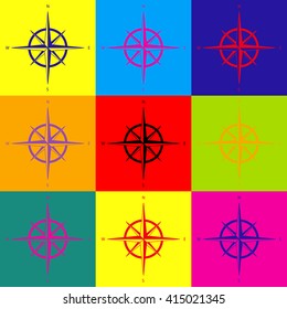 Wind rose sign