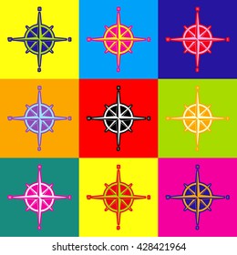 Wind rose sign