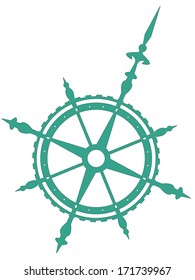 Wind rose symbol for various design