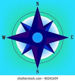 wind rose, vector art illustration
