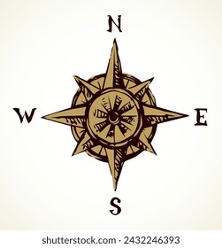 Wind rose. Vector drawing icon