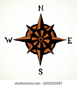 Wind rose. Vector drawing icon