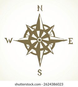 Wind rose. Vector drawing icon