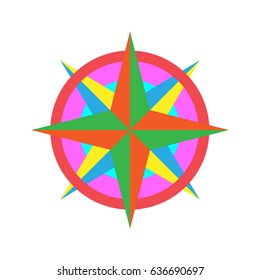 Wind Rose Vector Icon