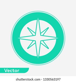 Wind rose vector icon sign symbol