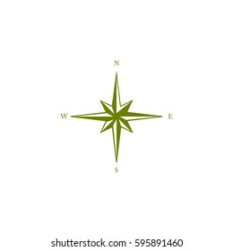 Wind rose vector icon,Pictograph of compass