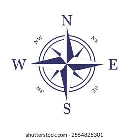 Wind rose. World directions icon. Compass points symbol. Vector illustration