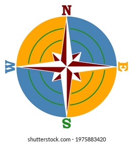 Wind Roses sign vector part of the world  