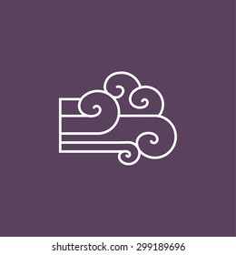 Wind sign icon