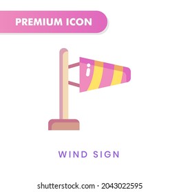 wind sign icon for your website design, logo, app, UI. Vector graphics illustration and editable stroke. wind sign icon flat design.
