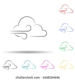 wind sign multi color style icon. Simple thin line, outline vector of weather icons for ui and ux, website or mobile application