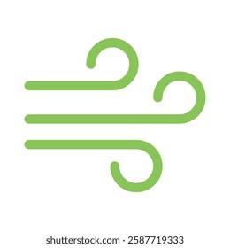 wind sign symbol vector glyph color icon