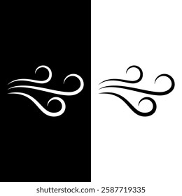 wind sign symbol vector glyph color icon