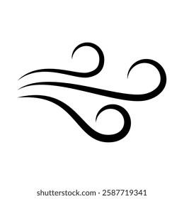 wind sign symbol vector glyph color icon