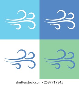 wind sign symbol vector glyph color icon