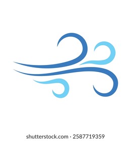 wind sign symbol vector glyph color icon