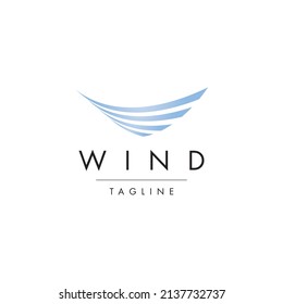 Wind. Simple and modern logo template.