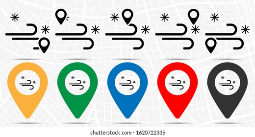 wind snow icon. Simple glyph vector of weather set for UI and UX, website or mobile application on white background