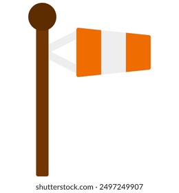 wind sock icon with flat style