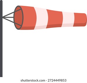 Calcetín de viento que indica dirección y velocidad del viento