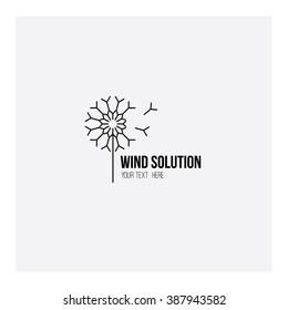 Wind Solution Logo,Vector Logo Template