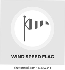 Wind Speed Flag icon vector. Flat icon isolated on the white background. Editable EPS file. Vector illustration.