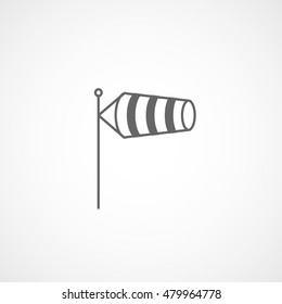Wind Speed Flag Line Icon On White Background