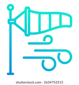 Elemento del icono de la velocidad del viento para el diseño