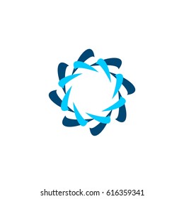 Wind Star Blue Logo Template Illustration Design. Vector EPS 10.