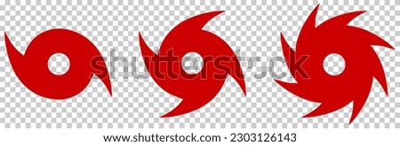 Wind storm sign. Vector illustration isolated on transparent background