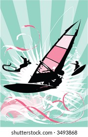 wind surf abstract background summer 07