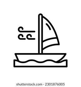 wind surf icon for your website design, logo, app, UI.