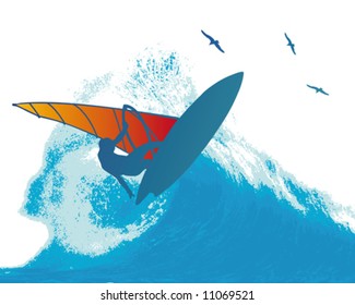 Wind Surfer Wave