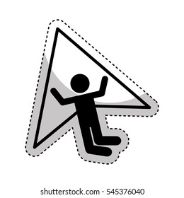 wind surfing fly sport vector illustration design