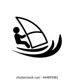 Wind surfing icon vector illustration eps10.