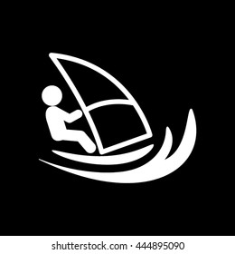 Wind surfing icon vector illustration eps10.