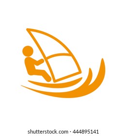 Wind surfing icon vector illustration eps10.