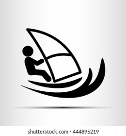 Wind surfing icon vector illustration eps10.