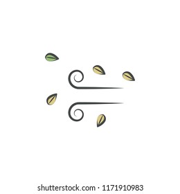 Wind swerve colored hand drawn icon. Element of autumn icon for mobile concept and web apps. Hand drawn colored Wind swerve can be used for web and mobile on white bakgorund