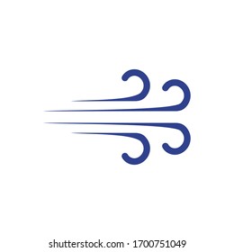 Wind symbol logo design vector template