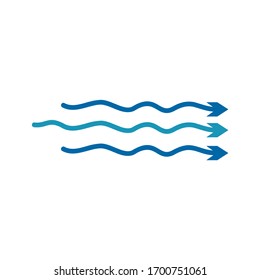 Wind symbol logo design vector template