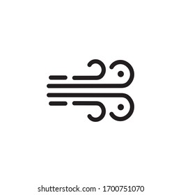 Plantilla vectorial de diseño de logotipo de símbolo de viento