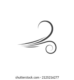 Wind Symbol Logo Design Vector Template
