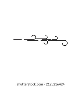 Wind symbol logo design vector template
